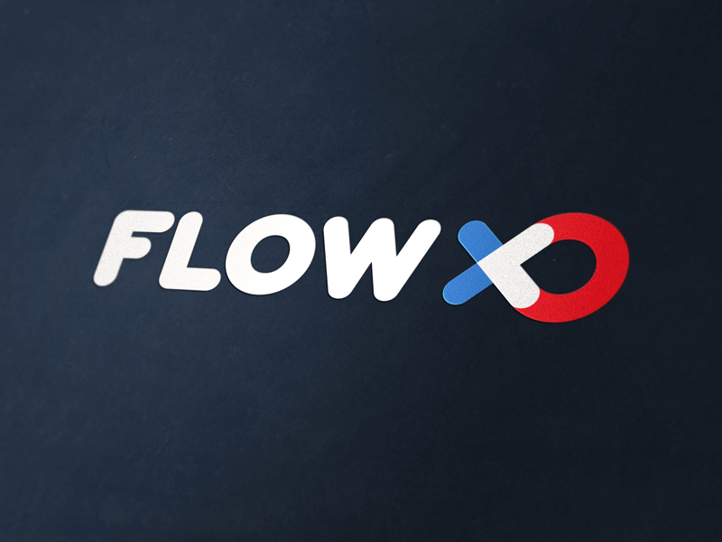 Flow XO logo flow flow xo logo mark merge round