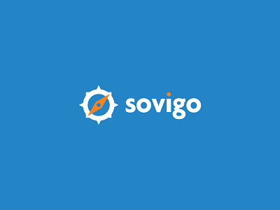 Sovigo logo compass icon logo mark travel