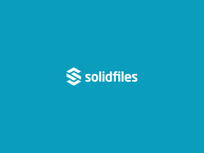 Solidfiles arrow brand chevron download hosting logo negative space upload