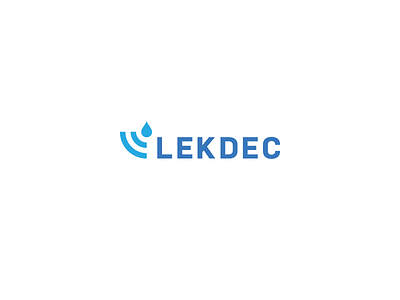 Lekdec logo detect detection drop droplet icon leak logo mark water