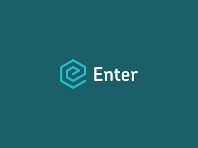 Enter logo cube enter icon logo mark open openness