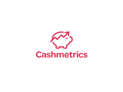 Cashmetrics logo cash graph logo mark metrics pig piggy bank