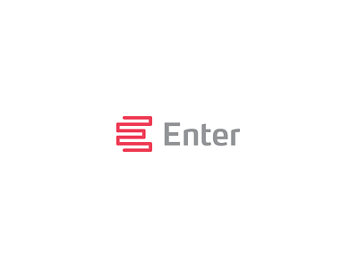 Enter icon letter logo monogram openness simple