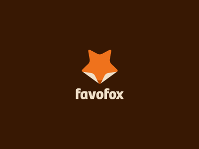 Favofox favorite fox logo minimal rate star