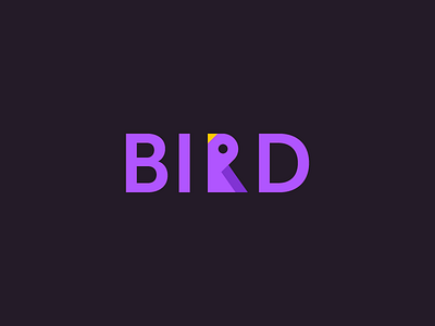 Haven't you heard? beak bird logo minimal purple word