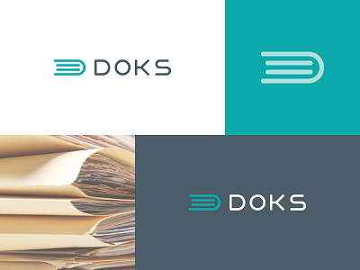 Doks logo book custom type document documents logo mark minimal monogram