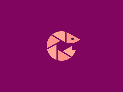 Aperture / Shrimp logo aperture logo mark minimal photo photography pink purple shrimp
