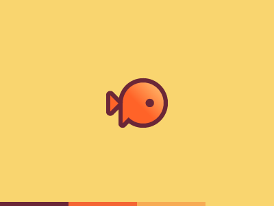 Fish / Speech bubble logo bubble fish logo mark minimal orange purple speech bubble yellow