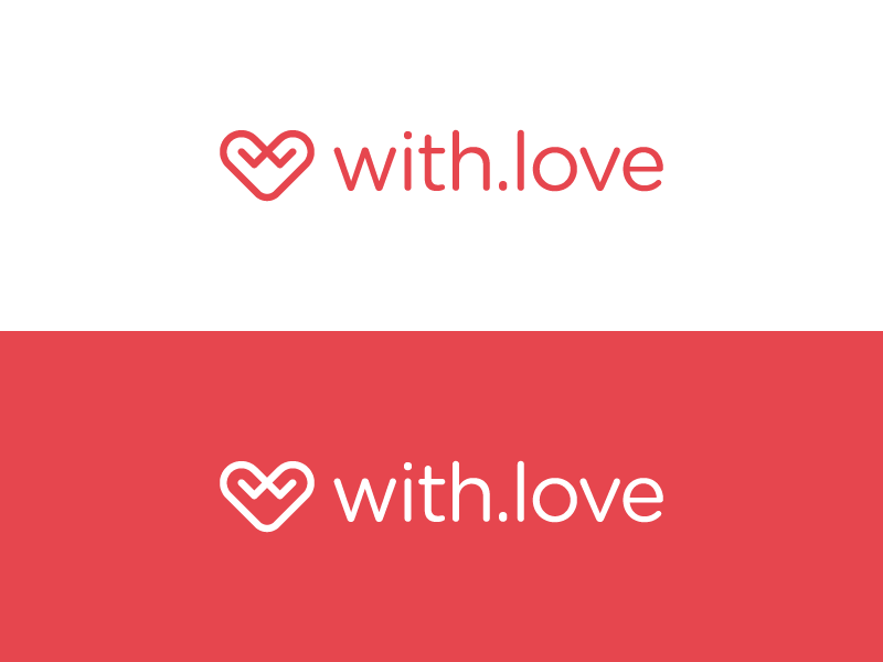 with.love logo by Jan Meeus on Dribbble