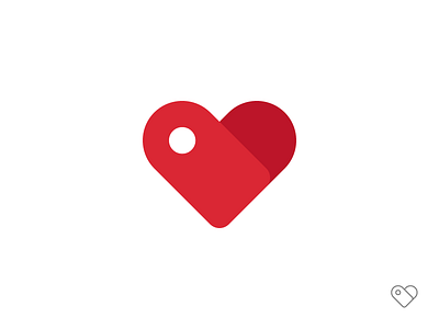 Tag / Heart logomark grid heart logo love mark minimal round tag