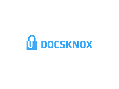 Docsknox logo lock logo mark minimal mono paperclip