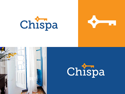 Chispa logo chispa house icon key logo place spark