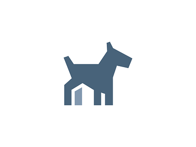 Dog / Building building city dog house icon logo mark negative space skyscraper