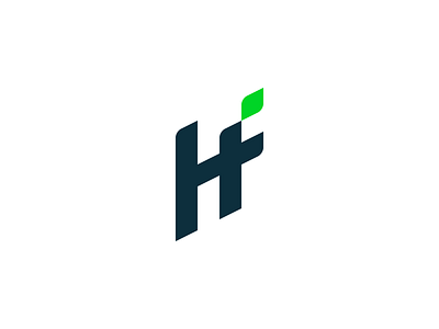 HF / Leaf f h leaf logo mark monogram