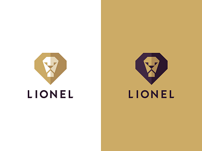 Lionel logo building gold house lion logo mark real estate realty strong