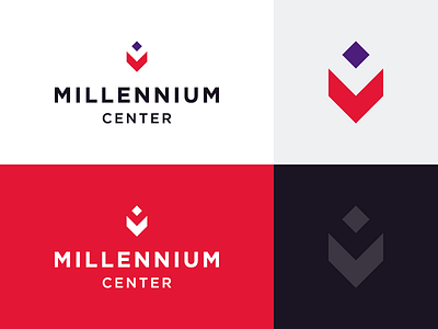 Millennium Center c flower hand logo m minimal negative space strong