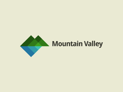 Mountain Valley hill icon logo mountain peaceful river valley