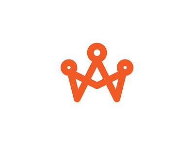 A / Family crown family icon logo mark simple