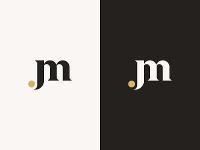 Personal monogram update jm letters logo monogram serif