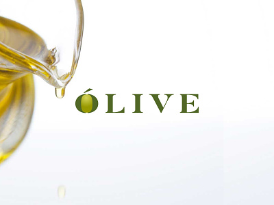 Olive fruit or vegetable logo mark oil olive
