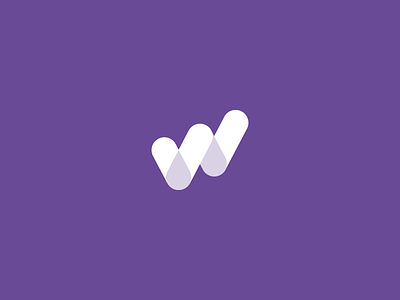 W / Transparency letter logo mark minimal monogram overlap transparency transparent w
