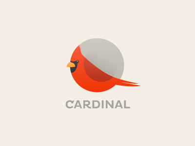 Cardinal bird cardinal circle logo mark round roundimals