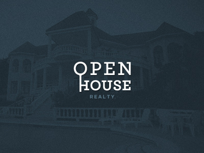 Open House for sale house logo monogram open house playoff realty unused concept wip