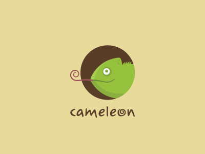 Cameleon cameleon circle curl logo mark round roundimals