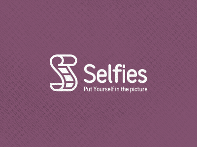 Selfies brand curl logo mark photo photo booth photo roll picture playful selfies