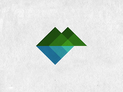 Mountain Valley hill logo mark mountain river valley