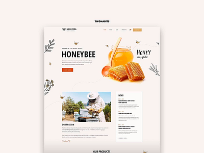 Two Habits Website UI design e commerce honey shop landing page online product page webdesign website ui