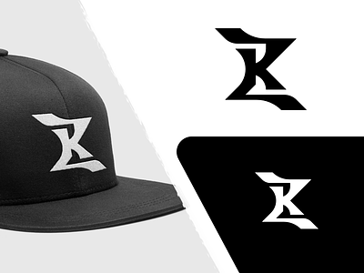 KZ Logo black cap fashion flat logo minimalist monogram
