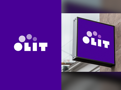OLIT 2d branding design flat logo minimalistic purple simple vector