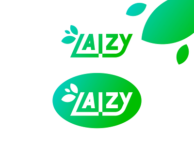 LAIZY branding design flat green health healthy logo minimalistic nature simple vector