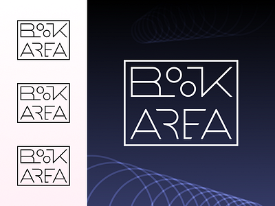 BookArea Logo 2d area book book area design flat library logo minimalistic reading simple store thin vector