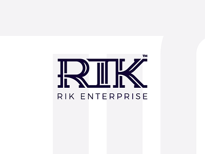 RIK Enterprise 2d branding company design enterprise firm flat logo minimalistic rik simple vector