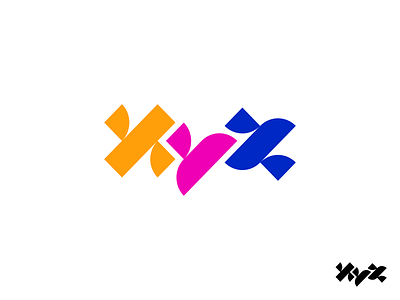 XYZ 2d branding color colorful design flat logo minimalistic sale simple unused vector vibrant xyz