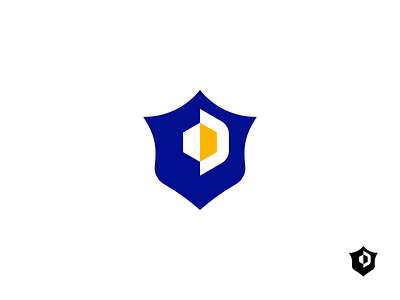 Shield 2d blue branding design flat logo minimalistic sale secure security shield simple unused vector yellow