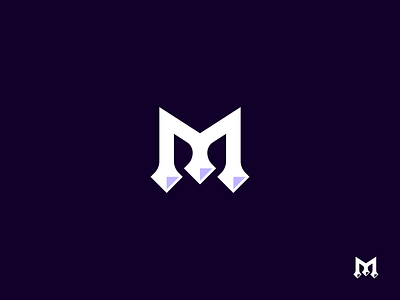 M Lettermark 2d branding design flat lettermark logo m minimalistic sale simple symbol unused vector wordmark