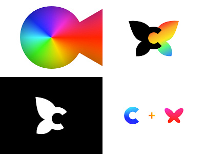 Colorfly Branding branding butterfly color fly logo logotype rainbow vector