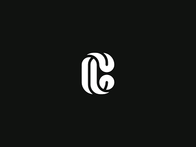 C Logo 3d black c flat icon logo minimalistic simple symbol twist unused white