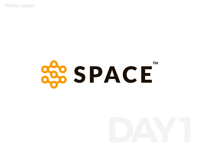 Thirty Logos #1 : Space branding flat logo minimalistic simple space thirty logos