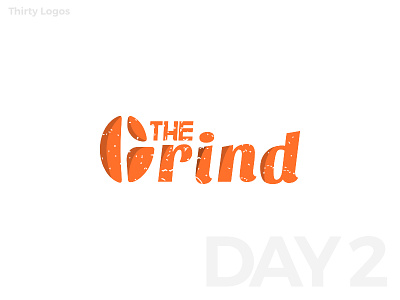 Thirty Logos #2 : The Grind branding coffee flat logo minimalistic simple the grind thirty logos