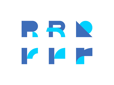 R Exploration 2d alphabet blue design flat icon letter logo minimalistic r simple unused vector