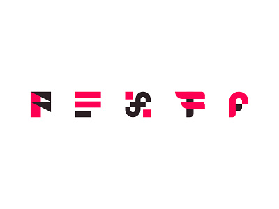 F Exploration 2d black design f flat icon logo minimalistic red simple unused vector