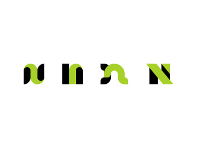 N Exploration 2d black design flat green icon logo minimalistic simple unused vector