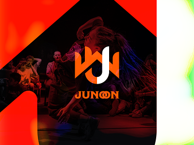 UW Junoon 2d branding design flat gradient logo minimalistic orange red simple vector