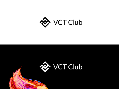 VCT Club 3 2d design flat icon logo minimalistic simple vector
