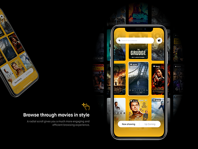 Smooth movie discovery app design application black elegant gold mobile app movies navigation redesign searching sketch style ui ui design ui ux user experience user interface ux design visual design work