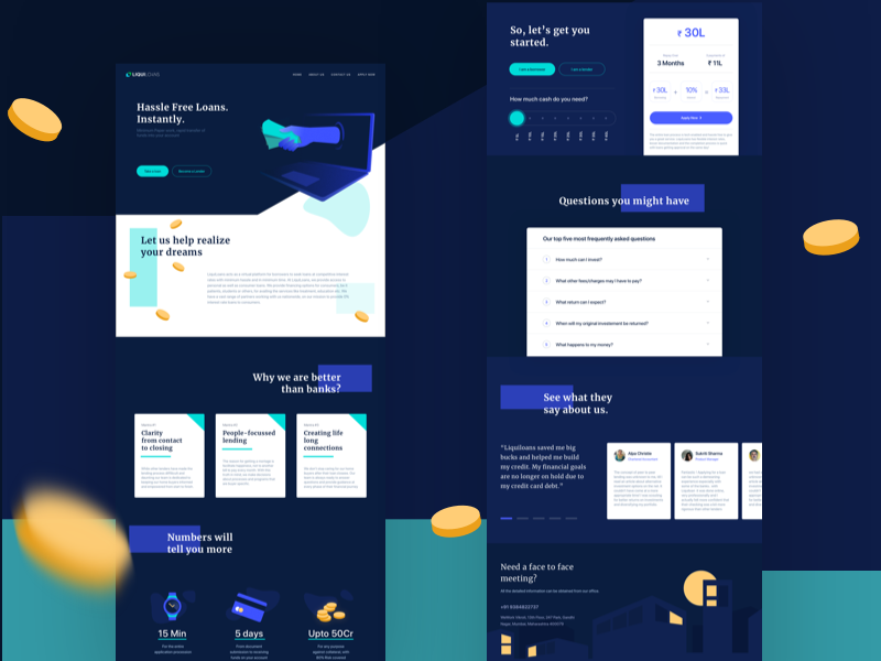 Peer to Peer lending platform uiux ux ui micro-loans investment investor micro-finance finance fintech lending p2p